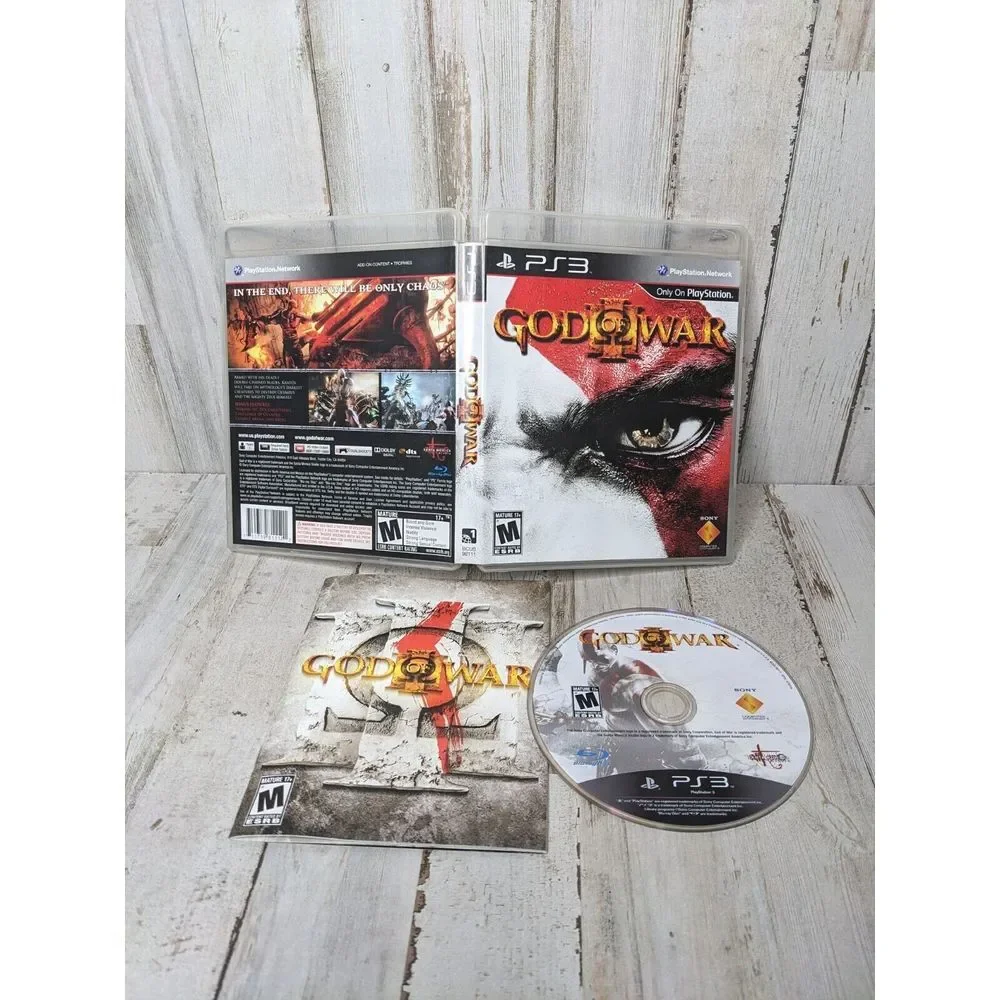 God of War 3 III (PS3‎ PlayStation 3, 2010) Complete w/ Manual CIB Black Label